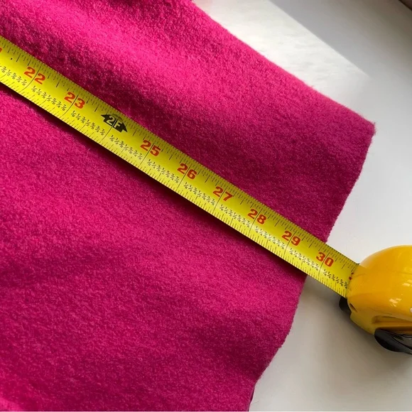 Lands' End Women's Vibrant Pink Boiled Wool Pea Coat 16W - Picture 12 of 14